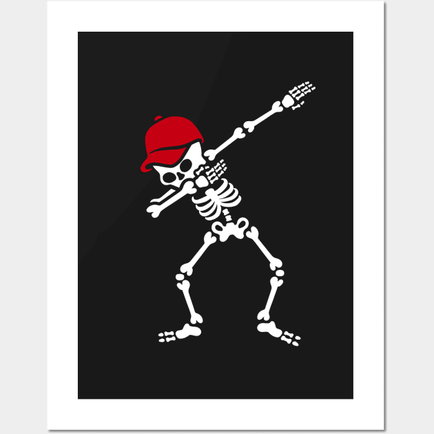 Dabbing skeleton (Dab) baseball cap Wall Art by LaundryFactory